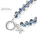 richginker 2pcs Crystal Phone Wrist Strap Phone Charm Chain Keychain Beaded Cellphone Lanyard with Tether Tab Hands-Free Wristlet Bracelet Wrist Grip Strap for Women, D-Light Blue