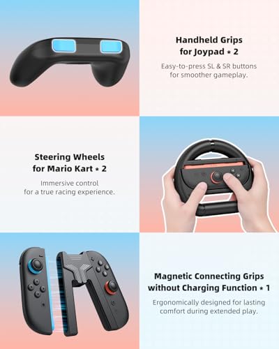Kit 17 en 1 Switch 2 Pro avec manette et sac pour console Nintendo