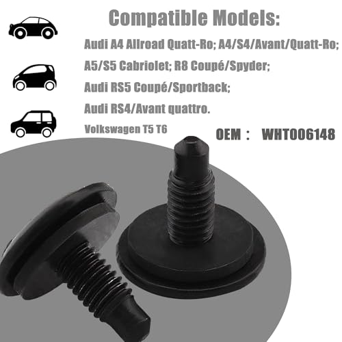 QIUMING M6x15mm Abdeckschrauben Dachabdeckung Schrauben Autodach-Sechskantschrauben Kompatibel mit Volkswagen T5 T6 Kompatibel mit A4 A8 Q5 R8 S4 A5 S5 RS5 RS4 (WHT006148)