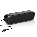 fastCat. USB Lautsprecher, Wired PC Lautsprecher Computer Lautsprecher Stereo Multimedia Lautsprecher für PC Computer Desktop Notebook Smartphone - Plug and Play, MD-0809, Black-usb