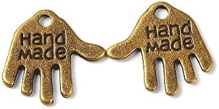 Steampunk Antique Bronze Tibetan Zinc Hand Made Charms 12mm Pack of 50+