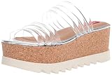 Calcetín acolchado suave. Union Bay Zeus Sandalias de cuña para mujer, Transparente (Transparente), 42 EU