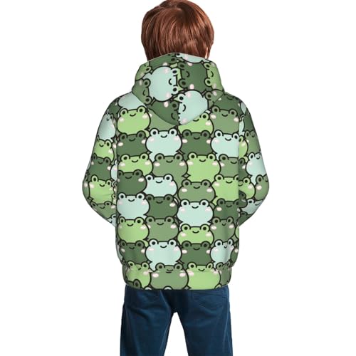 Cute Frog Cartoon Kid Hoodies Boys Sweatshirts Girls Pullover with Pocket4