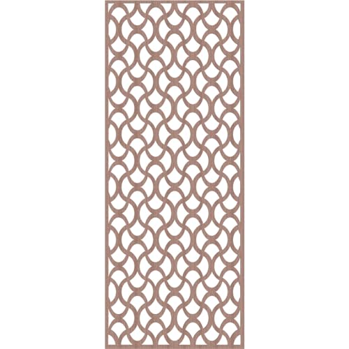 Image of Resort Decorative Pierced Fretwork Wood Wall Panels, 31 3 /8 inchW x 79 3 /8 inchH x 3 /8 inchT, Walnut