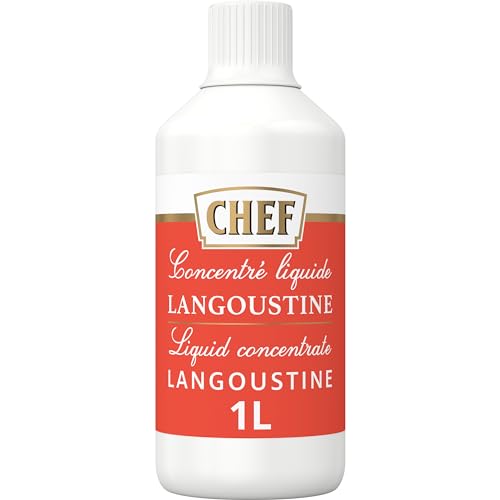 CHEF Concentré Liquide Langoustine - 68% de Jus de Cuisson de Langoustine - Utilisable Chaud et Froid - Gain de temps en Cuisine - Aide Culinaire, Sauce,...