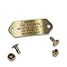LuckyPet Rivet-On Pet ID Tag, Silent, Personalized and Customized Dog ID Tag That Rivets Directly onto Collar, Polished Brass, Size: Medium