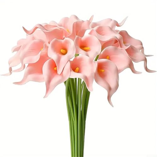 Vibsky Fiori di calle artificiali, 35 cm, confezione da 10 gigli artificiali in poliuretano, per centrotavola, decorazione per la casa, bouquet, colori assortiti