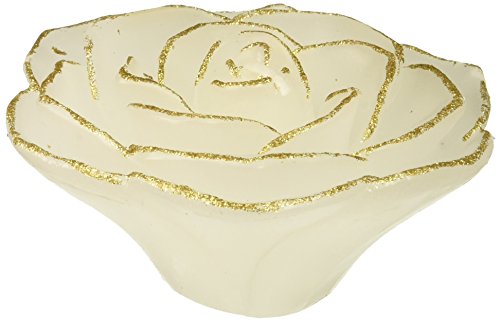 DARICE UN67813 Candle Float Rose, White with Gold