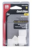 Gardner Bender PCC-1538 Electrical Cord Clips, ⅜ inch, 5 pk, Natural