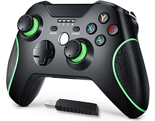 EFFUN Controller for Xbox One Controller Wireless for Xbox Series X Controller for Xbox Series S Controller for Xbox 1 (S/X) Controller Wireless Black for PS3/PC, 2.4 GHz, Double Shock, Gifts for Men