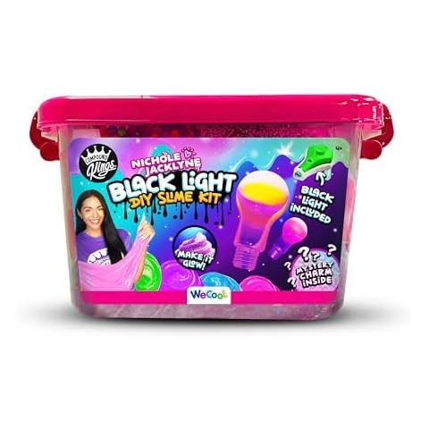 Compound Kings Fluffy Nichole Jacklyne Black Light DIY Slime Tub Activity Set for Girls & Boys | Sensory Toys | Non-Sticky | Stress-Reducing Tactile (Ages 4+) Cover