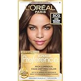 L'Oréal Paris Superior Preference Fade-Defying + Shine Permanent Hair Color, 5CG Iced Golden Brown, 1 kit Hair Dye