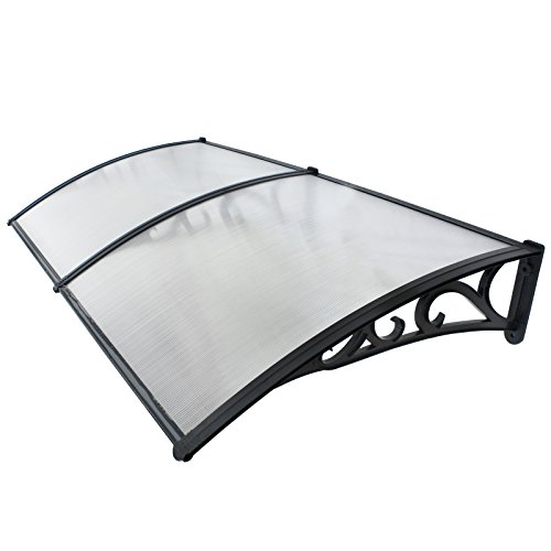 Zeny 40"X 80" Window Awning Canopy Overhead Door Awning Polycarbonate Cover Front Door Outdoor Patio Canopy Cover Sun Shetter,Uv,Rain Snow Protection Hollow Sheet #TOP5