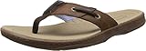 Sperry Mens Baitfish Thong Sandals, Brown/Buc Brown, 14