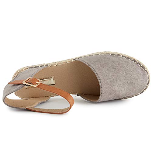 Alexis Leroy Women's Closed Toe Buckle Strap Comfortable Espadrille Sandals4