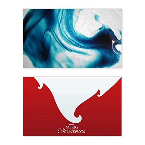 Carte de Noël vintage pigments bleus en relief et papier d'art premium