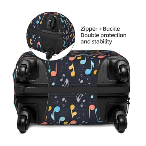 Stylish Musical Note Pattern Print Fashionable Suitcase Cover Personalized Luggage Protector for Travel and Business4