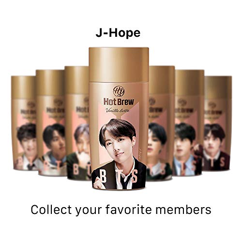 PALDO BTS BangTan Boys J-HOPE Kpop Hot Brew Vanilla Latte Coffee Bottled Drinks Ready To Drink Beverage Bottle Box, 9.13 Fl Oz (Special Edition)