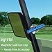 bigratel Magnetic Golf Holder for Golf Cart,Golf Cart Holder with Hook and Loop Strap Hold 20-70RG,Sleek Golf Holder Clip for Golfers,Aluminum Golf Cart Accessory,Grey.