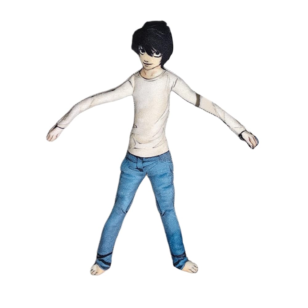Anjinguang Light Yagami L Figure Plush Anime Twistable Action Figures Doll Cartoon Pillow Posable Anime Figurine Home Sofa Decoration