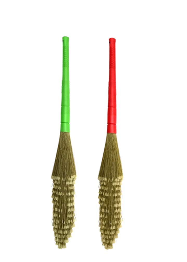 Harshpet Multipurpose No Dust Broom Set of 2 (Green,Red)