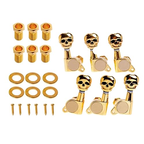 rockible Jeu eurs de Verrouillage de Cordes de Guitare Tuning Pegs Mécaniques 3R 3L, Doré - Les Beatles, Paul McCartney, John Lennon, RIngo Starr, George Harrison rockible Jeu eurs de Verrouillage de Cordes de Guitare Tuning Pegs Mécaniques 3R 3L, Doré
