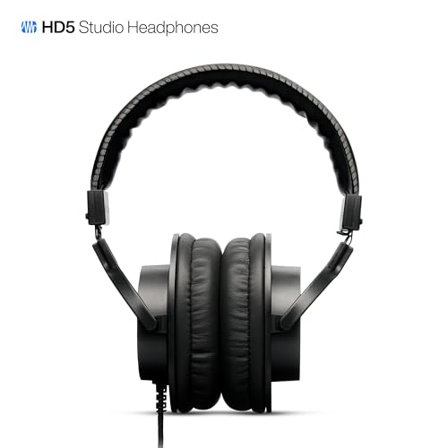 Image of PreSonus HD5 Professional Monitoring Headphones -Wired, Closed-Back, Over-Ear Studio Recording Headphones for Professional Mixing and Monitoring
