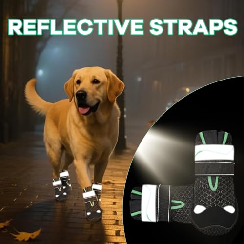 Bottines imperméables chiens protection pattes caoutchouc réglable - 14
