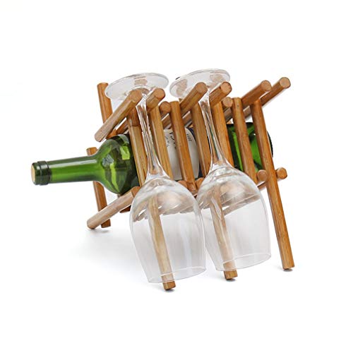 Soporte de vino de madera para 6 botellas 28.5x20.5x23cm miniatura 4