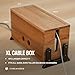 Extra Large Cable Management Box, Wood Cord Hider Box & Organizer for Power Strip, TV Wires & Desk Cable Storage