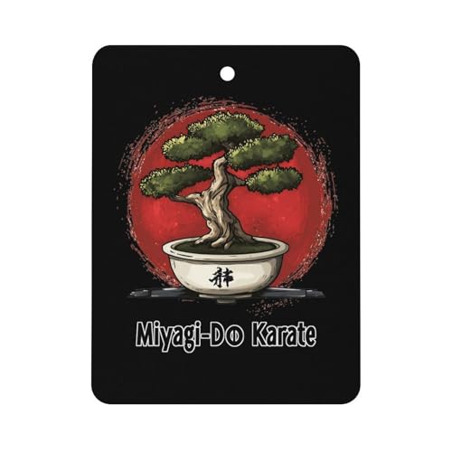 Miyagi-Do Karate Bonsai Tree Car Air Freshener Hanging Aromatherapy Tablets for Car Accessories Square