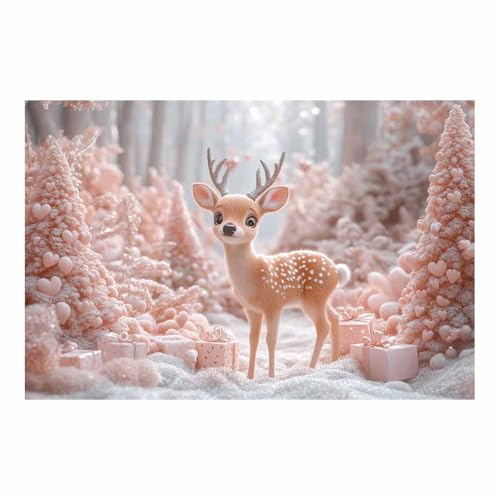 Forêt fantasy rose en toile murale décorative pour bureau et salon TERUEA