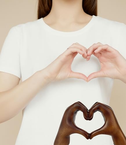 Escultura Manos en Corazón de Resina para Decoración miniatura 2