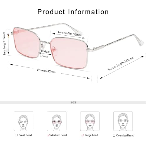 Retro Rectangle Sunglasses for Women Men 90s Style Vintage Trendy Rectangular Sun Glasses AP37063