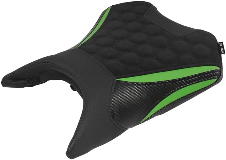 Motorbike Fit for Kawasaki Ninja 500 Z500 2024 2025 Complete Front Rider Rear Passenger Solo Seat Cowl Cushion Pad Synthetic Leather(Front Green)