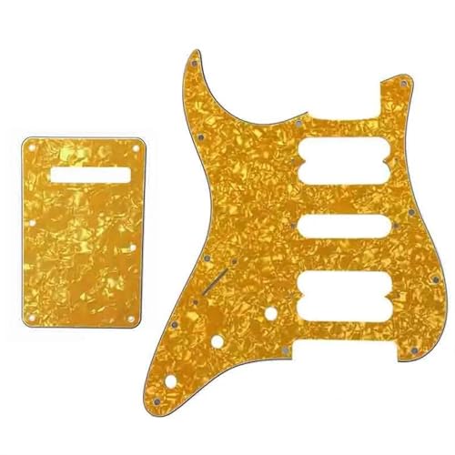 ギター部品 St ピックガードバックプレート付き左利きクラシックプレーヤー ST HSH エレキギター 11 穴 エレキギターピックガード交換パーツ(4Ply 7)