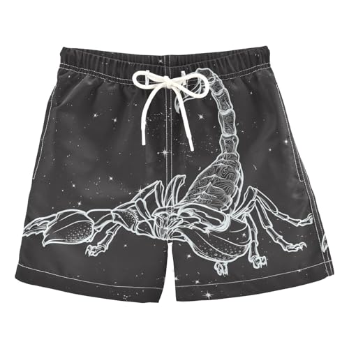 susiyo Boys Swim Trunks Scorpion in The Dark Toddler Swim Shorts Quick Dry Beach Board Shorts Little Boy Bathing Suits Swimwear 8 Years