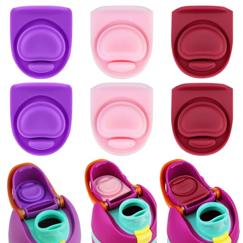 6pcs Replacement Rubber Seal Stopper Gasket Compatible with Owala Freesip 24oz 32oz,Bottle Top Mouth Cap Insert Spout Lid Silicone Replacement Parts Accessories for Owala 16/19/24/32/40oz(3 colors)