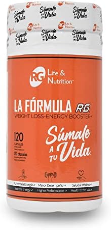 RG LIFE & NUTRITION La Formula RG Pills Weight Loss – Energy Booster – Fat Burner, Appetite Suppressant, Metabolism Booster and Increase Energy (120 Capsules)