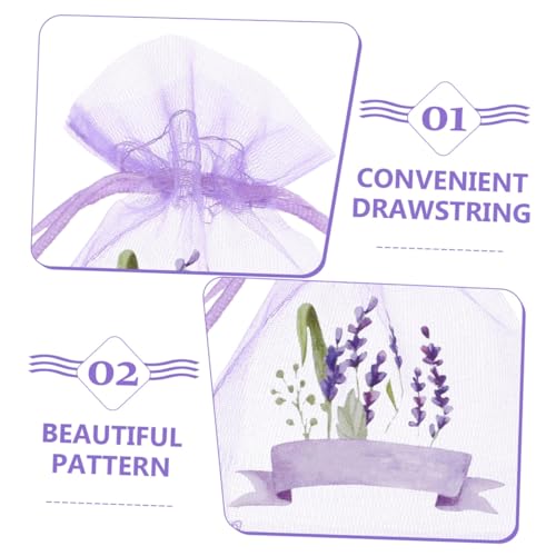 Paquete 20 Bolsitas de Tul Lavanda con Cordón 9x7 cm miniatura 3