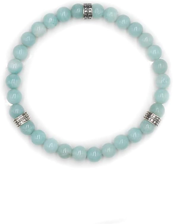 Kartini Studio Amazonite and Sterling Silver Bracelet, Ladies Bracelet, Quality Bead Jewerly for Woman