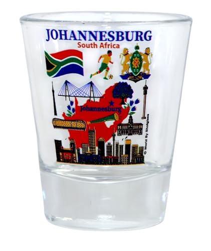Johannesburg South Africa (RSA) Landmarks and Icons Collage Shot Glass