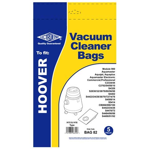 Electruepart Hoover H15 & H16 Type Vacuum Dust Bags for Hoover Aquamaster, Aquajet, Dry Tub (Pack of 5) Second Image