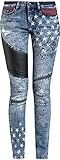 rockabilly hosen damen jeans Destroyed-Effekte und individuelle Waschung