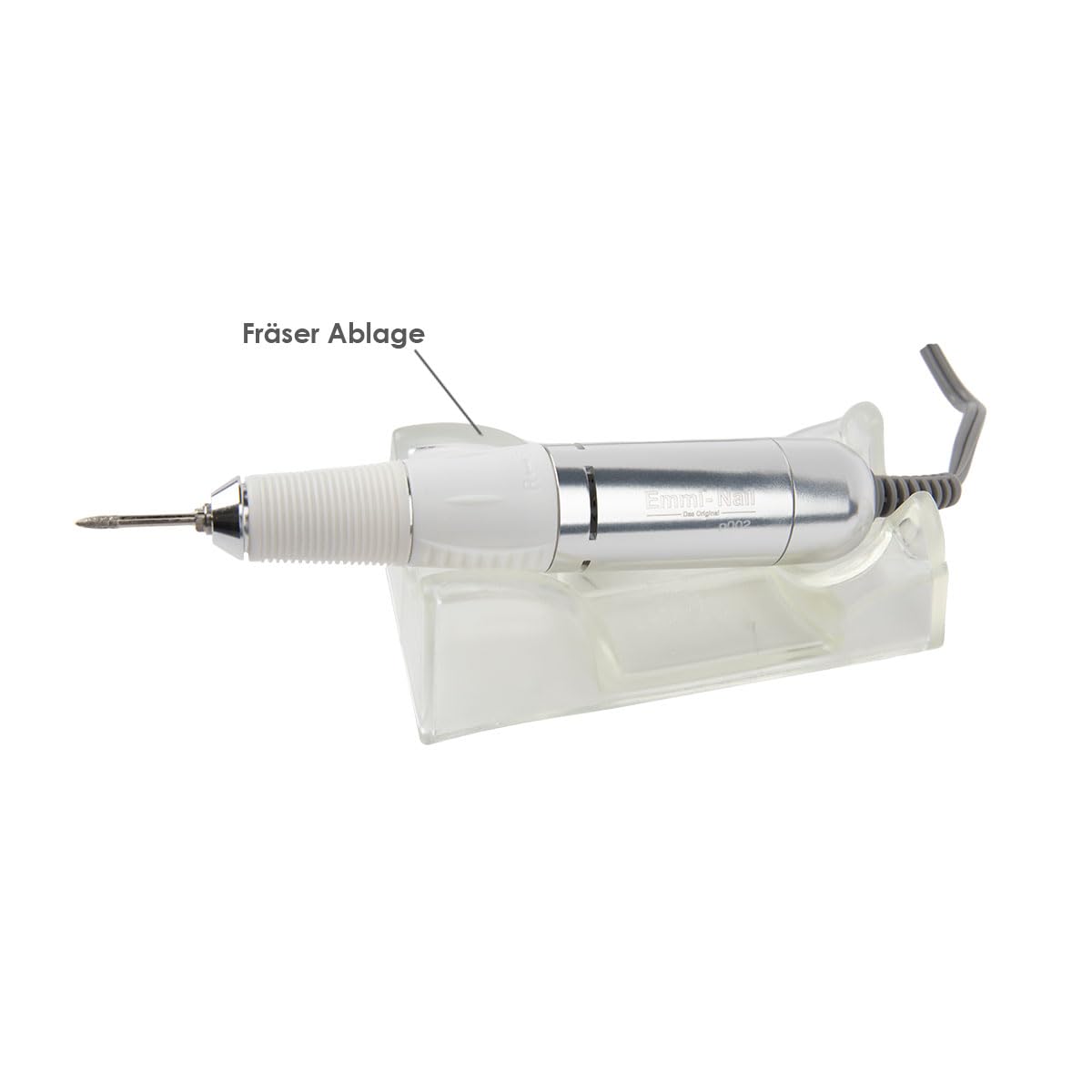 Emmi Nail Fräser Quick 2 Pro – Elektrischer Nagelfräser für Gelnägel & Lack – Nagelfeile mit 4 Bits, 20.000 U/Min, Vor-/Rücklauf, Schnellspannsystem, leise & vibrationsarm für Maniküre & Pediküre