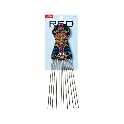 Red by Kiss Peigne afro Soul Pik dents métal cuir chevelu sécuritaire