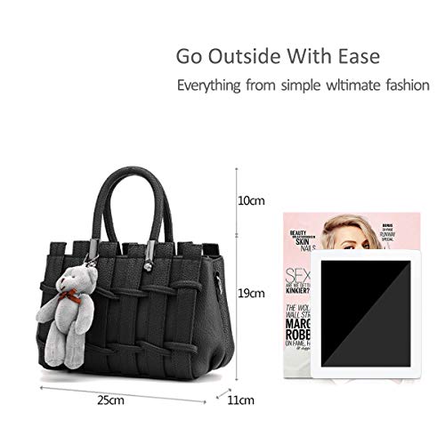Sac messenger noir polyvalent mode femme douce