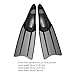 Snorkel Fins, Silicone Swim Shoes, Flexible Professional Travel Portable Water Sports Diving Fins for Adults, Swimming Fins, M Black