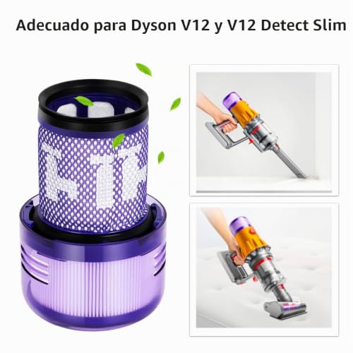 Miniatura 3 de Yanban 2 Filtros De Repuesto Compatibles Con Aspiradora Dyson V12 Detect Slim Absolute, Pieza N. 971517-01