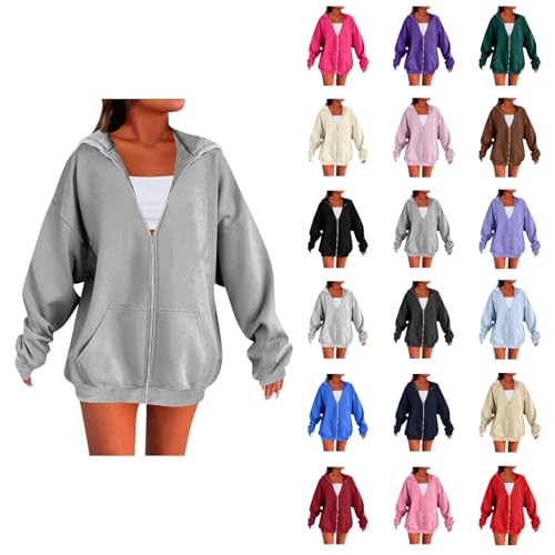 Graphic Hoodie Zip up Hoodie Women Long Sleeve Casual Sweatshirt Ladies Solid Pullover Tops Lightweight Jumpers Oversized Zipper Hooded Jackets Summer Jumpers for Women Uk